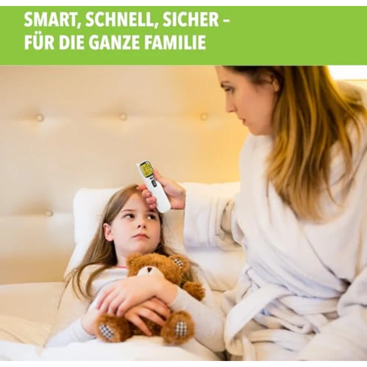 IEA Medical Infrarot Fieberthermometer kontaktlos – Digital, für Babys, Kinder & Erwachsene, mit Fieberalarm & Stirnmessung – Bild 6