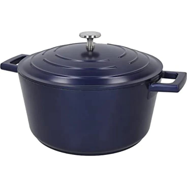 masterclass Leichte Auflaufform mit Deckel, Aluminium, blaumetallic, Litre/24 cm