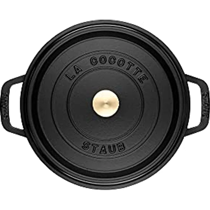 Staub 40509-863-0 Cocotte-Bräter, rund mit Deckel 30 cm, 8,35 L, mit mattschwarzer lierung im Inneren des Topfes, schwarz – Bild 2