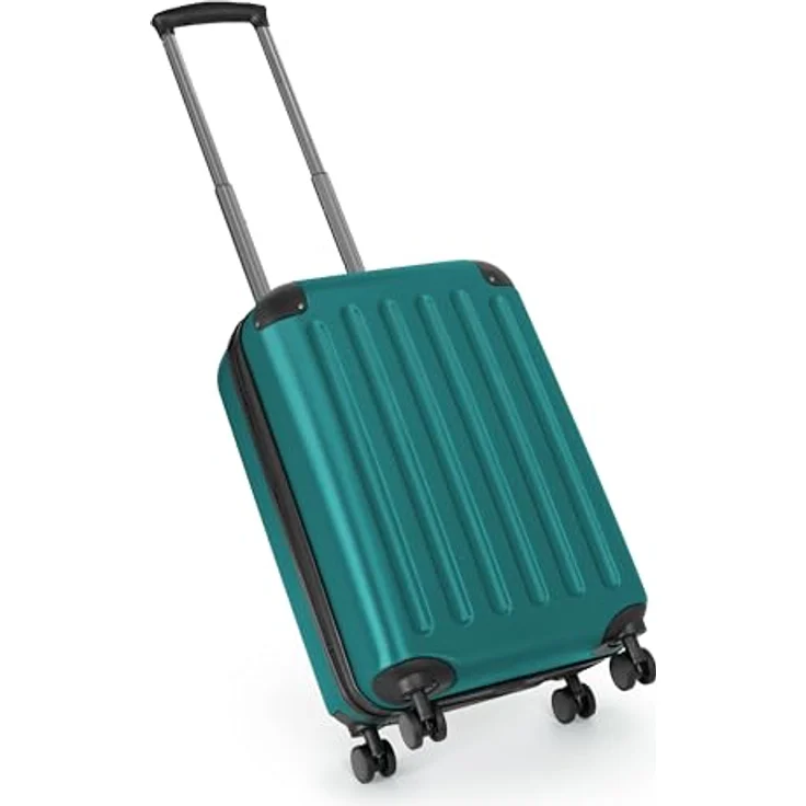 HAUPTSTADTKOFFER Spree, Leichter Hartschalen-Kabinentrolley 55x35x20 cm, 33L, Aquagrün, 2,3 kg mit 4 Doppel-Rollen – Bild 2