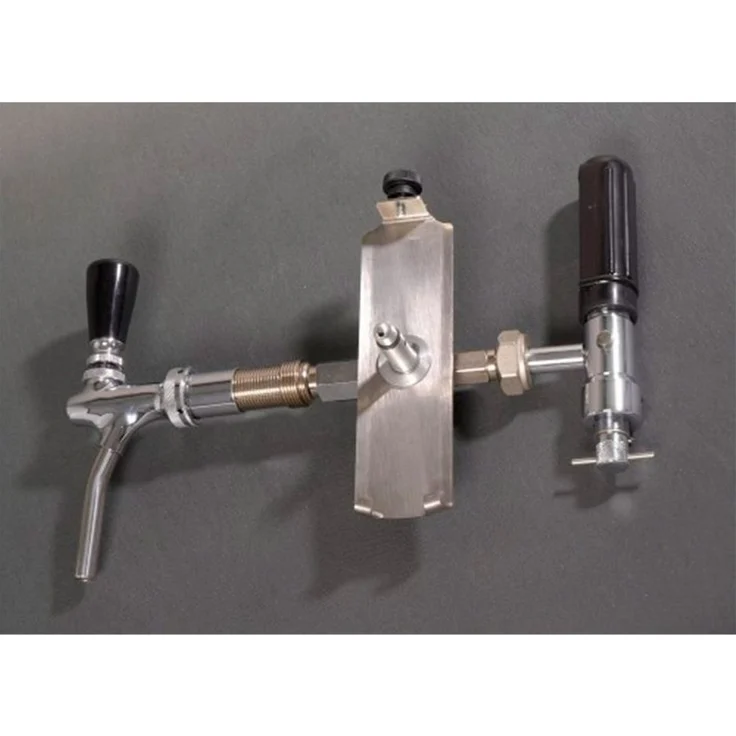 ich-zapfe Mobiles Bierzapf-Set für 5L Party-Fässer, verchromter Kolbenschankhahn, inkl. CO₂-Kleindruckminderer und Dosen-Adapter – Bild 1