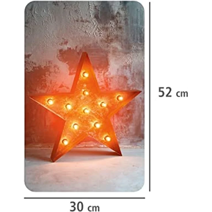 Wenko Herdabdeckplatte Universal Star, 2er Set Herdabdeckung für alle Herdarten, Gehärtetes Glas, 30 x 52 cm, mehrfarbig – Bild 4