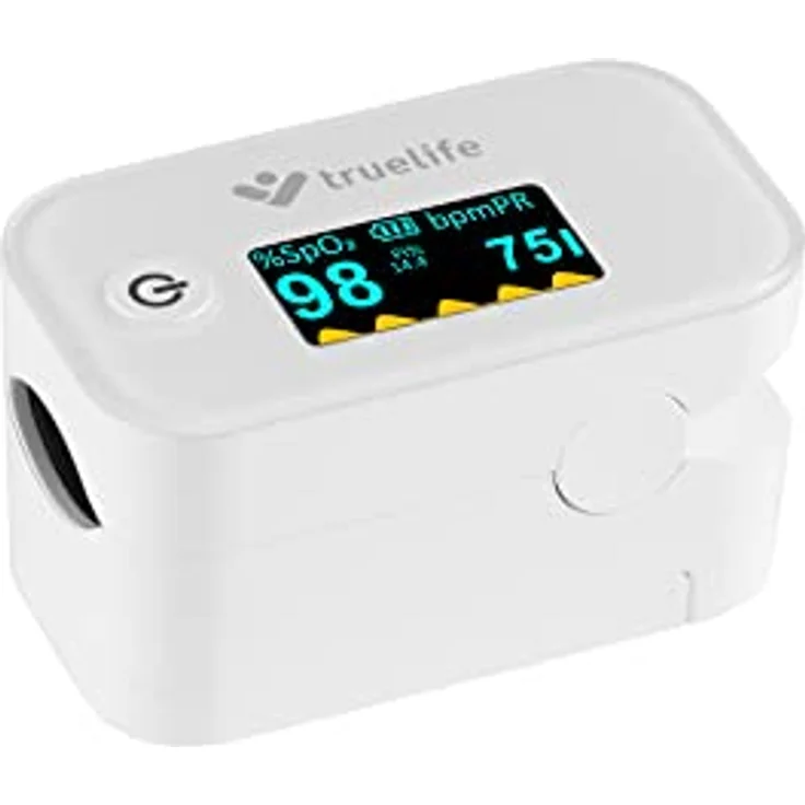 TrueLife Oximeter X3 Pulsoximeter Fingeroximeter, Messung der Sauerstoffsättigung des Hämoglobins, der Herzfrequenz und des Perfusionsindexes, 6 Anzeigemodi, Finger Messgerät mit Pulsmesser – Bild 1