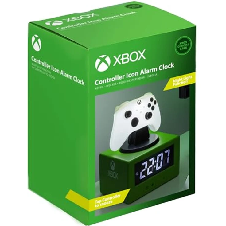 Paladone Digitaler Xbox-Controller-Wecker mit Nachtlichtfunktion, batteriebetrieben und offiziell lizenziertes Gaming-Dekor für Kinder und Erwachsene – Bild 5
