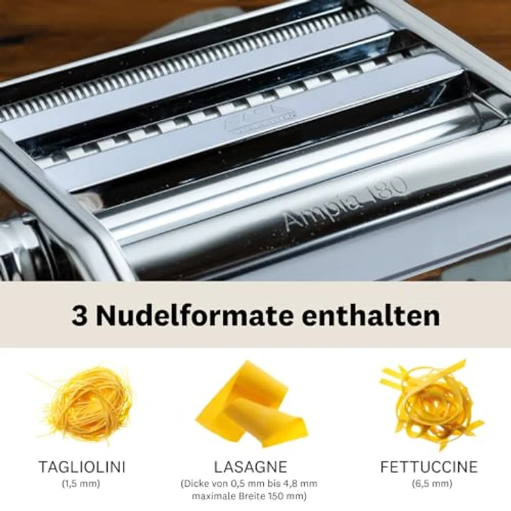 Marcato 180C Ampia Compact Nudelmaschine, Stahl, Grau – Bild 4