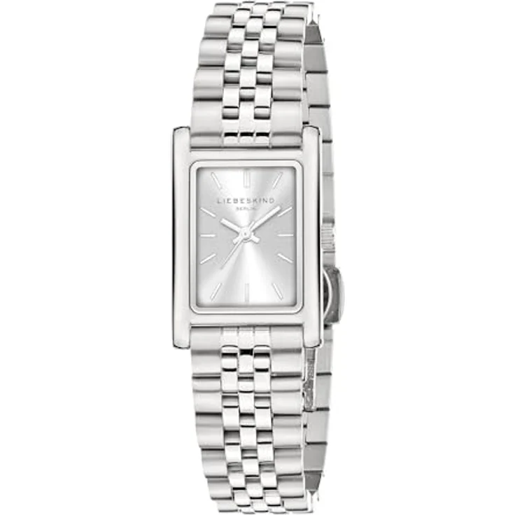 LIEBESKIND Berlin LT-0473-MQ, Damen Armbanduhr aus Edelstahl in Silber, 21mm x 31,5mm, kratzunempfindliches Mineralglas, Wasserdicht bis 3 bar, mit Edelstahlband und Schmetterlingschließe – Bild 2