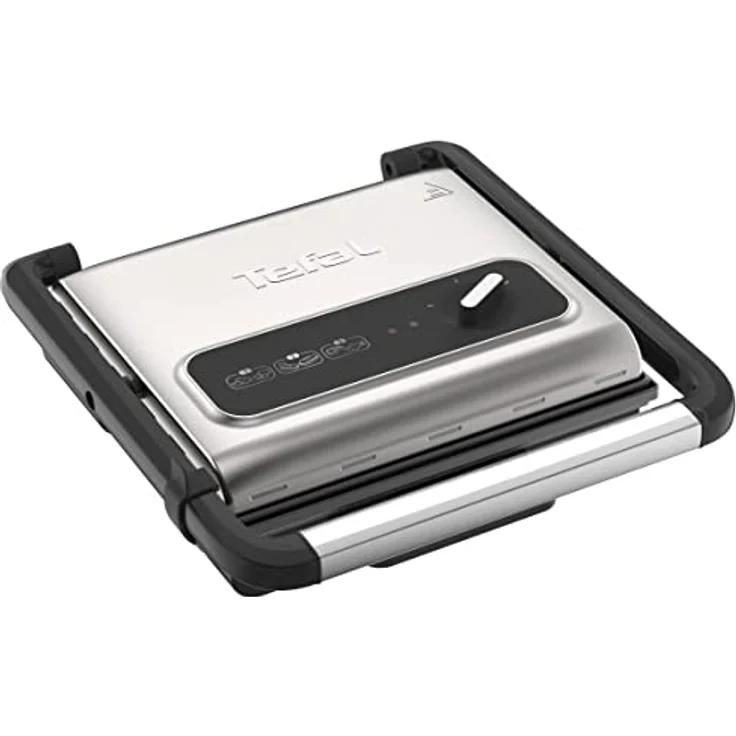 Tefal Kontaktgrill Inicio Adjust GC242D [Elektrogrill - Sandwichtoaster für Panini, Toasts, Steak und mehr, regelbarer Thermostat mit 3 Stufen, antihaftbeschichtete Grillplatten, 2000W, platzsparend] – Bild 3