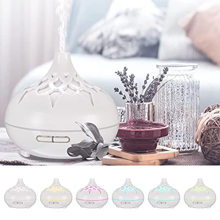 Sixtol Aroma Diffuser Palm, elektrischer Aroma Diffuser in weiss glänzend, 500 ml – Bild 3