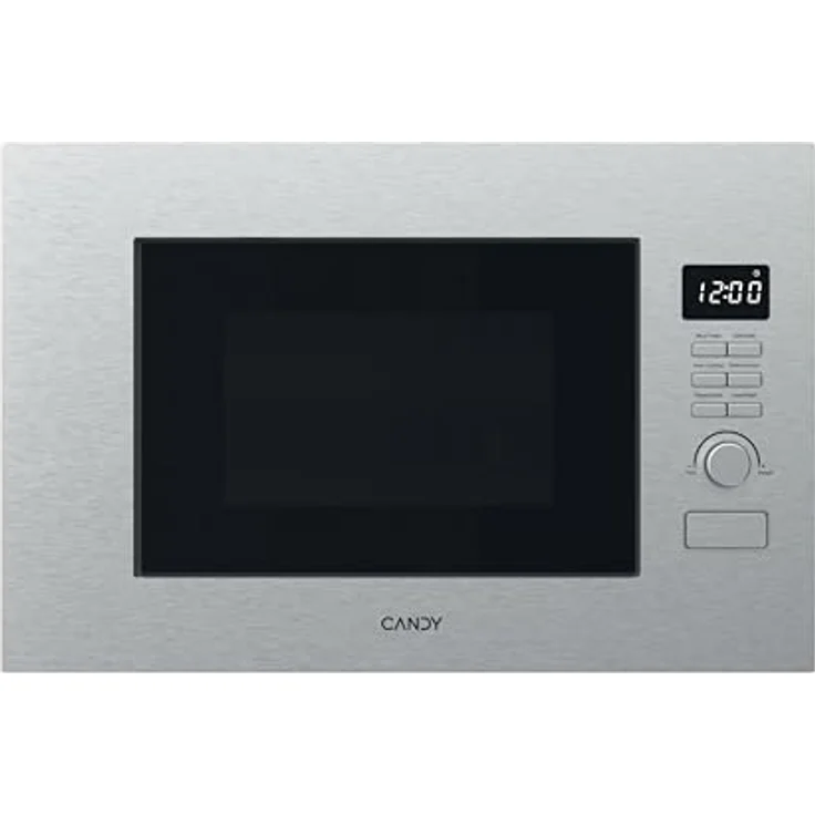 Candy CA38FL7NWBX, Integrierte Grill-Mikrowelle mit 20 l Kapazität, 850 W Mikrowellenleistung, 1200 W Grill, Edelstahl-Oberfläche, Eingebautes Display, Tasten und Drehregler – Bild 1