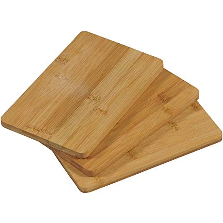3 Stück Kesper 3er Set Schneidbrettchen, Brotzeitbrett, Frühstücksbrettchen, aus FSC-Bambus, Maße: ca. 220 x 140 x 10 mm – Bild 2