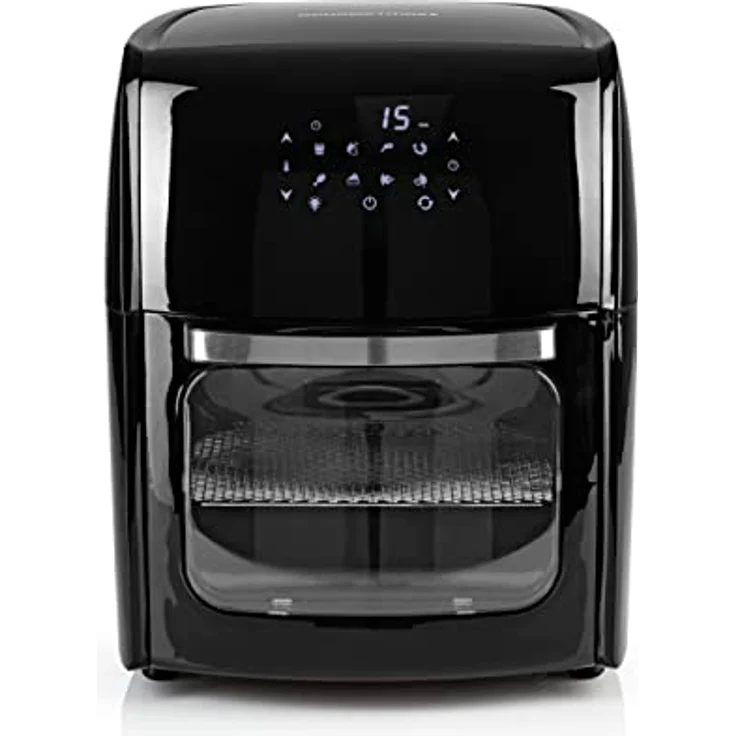 GOURMETmaxx Digitale XL Heißluftfritteuse 12 Liter | Besonders fettarme und schonende Zubereitung | 9 Programme | Timerfunktion für punktgenaues Garen und automatisches Abschalten [Schwarz] – Bild 1