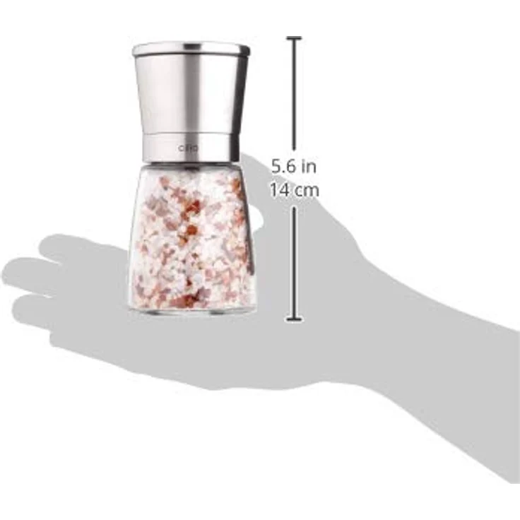 Cilio SM Brindisi Glas/Edelstahl, 14 cm, Silber, 14 x 6.4 x 14 cm – Bild 3