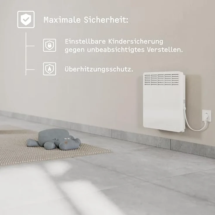 Stiebel Eltron Wand-Konvektor CNS 150 Trend für ca. 15 m,² 1,5 kW, LC-Display, Wochentimer, Offene Fenster Erkennung, ,236527, Konvektor – Bild 5