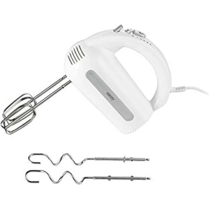 Camry CR 4213 Handmixer mit Rührschüssel, 600 W, 5 Geschwindigkeiten Turbo, Rührständer mit Knethaken und Rührhaken aus Edelstahl im Set, elektrischer Handrührer, Rührmaschine – Bild 5
