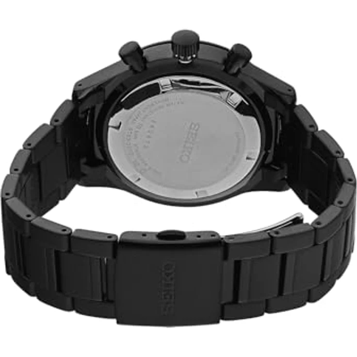Seiko SSB415P1, Herren-Uhr Chronograph mit robustem Edelstahlband und kratzfestem Saphirglas, titanfarben – Bild 4