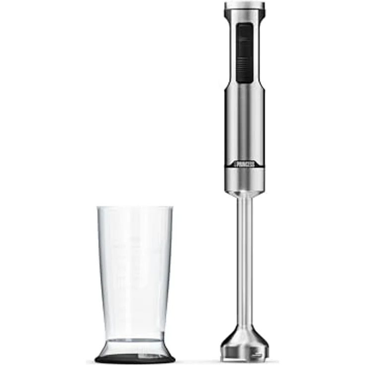 Princess Edelstahl-Stabmixer Prof XXL, 1500W, 50 cm Edelstahlstab, 5 Geschwindigkeiten, Turbofunktion, 4-Klingen-System, Messbecher mit Deckel, spülmaschinenfest, 221233 – Bild 1