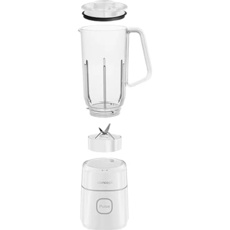 Concept SM3491 Smoothie-Mixer, 700 W mit 3 Rührschüsseln (1000 ml, 570 ml, 400 ml) und Mühle – Bild 3