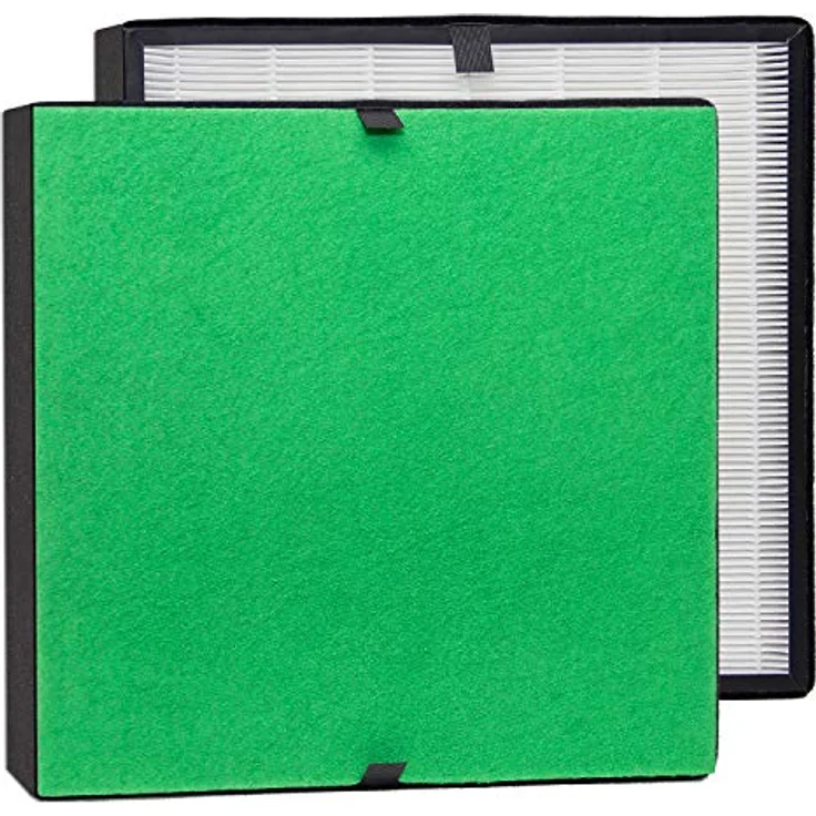 alfda alfdaTrueHEPA Filter-Komplett-Set für ALR550 Comfort Luftreiniger, antibakterieller Partikel-Filter, geeignet für Allergiker, grüner textiler Catechin-Vorfilter – Bild 1