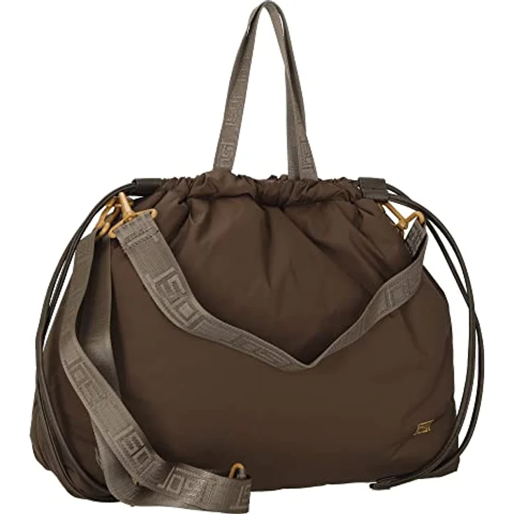 Jost Kemi Shopper, Lässige Schultertasche aus Nylon in Braun mit gut durchdachter Innenausstattung, 43x16x36 cm, 0.86 kg – Bild 5
