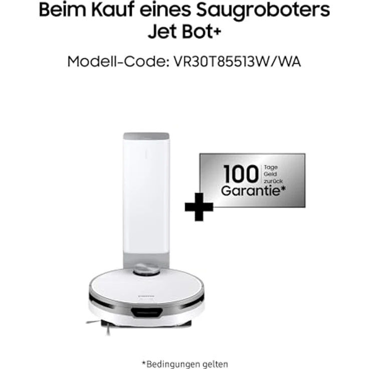 Samsung Jet Bot+ VR30T85513W-WA Saugroboter mit Absaugstation, 90 min Akkubetrieb, weiß – Bild 2