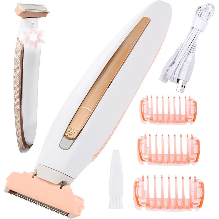 VerkGroup Epilierer Damen Köper Epilator Remover schmerzlos Epiliergerät Damenrasierer, weiß-rot-gold