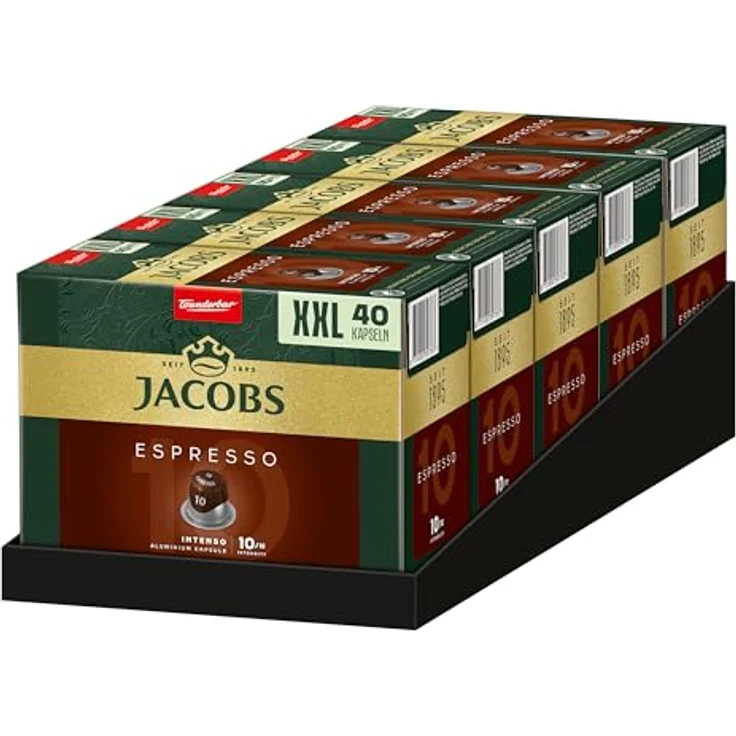 Jacobs Espresso 10 Intenso, Kaffeekapseln, Nespresso Kompatibel, Kaffee, 400 Kapseln, á 5.2 g – Bild 2