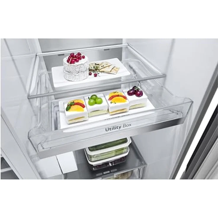 LG GSXE90MBDD Kühl-Gefrier-Kombination, Side-by-Side, 628 Liter, Metal Sorbet, Smart Inverter Compressor®, Door-in-Door® – Bild 12