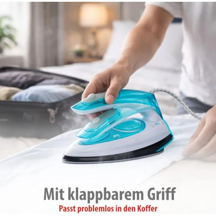 Alpina Reisebügeleisen SL-9990B2, Dampfbügeleisen mit Dual-Voltage für mobilen Einsatz – Bild 4