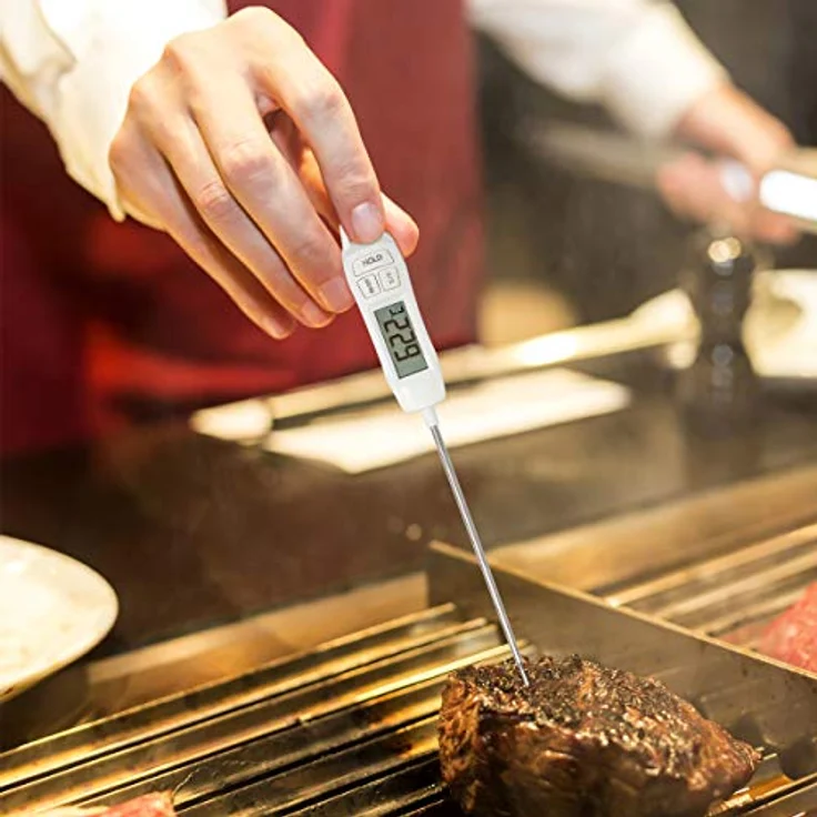 Joejis Bratenthermometer Fleischthermometer Lebensmittelthermometer - Großes Digitales LCD-Display - Ideal Küche Thermometer zur Genauen Temperaturmessung von Getränken BBQ Fleisch Hähnchen und mehr – Bild 2