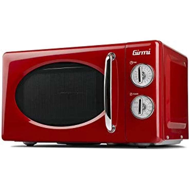 Girmi FM21 Mikrowelle mit Grill, Vintage-Design, Standgerät, 20 Liter Garraum, 700 Watt, rot – Bild 2