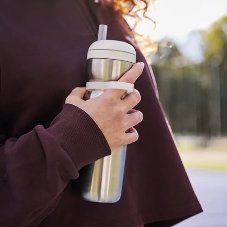 Mepal Thermo-Trinkflasche Twist Sport, auslaufsicher, vakuumisoliert für 6 Stunden warm/10 Stunden kalt, 600 ml, Mountain red – Bild 5