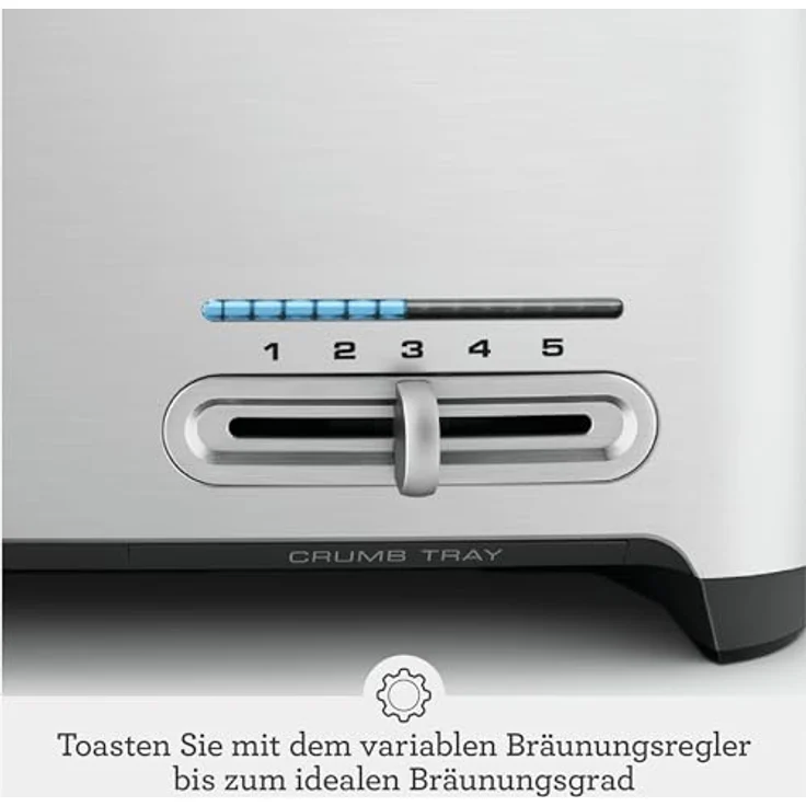 SAGE STA845 the Smart Toast 4-Scheiben Toaster mit LED-Fortschrittsanzeige, Gebürstetes Edelstahl – Bild 3