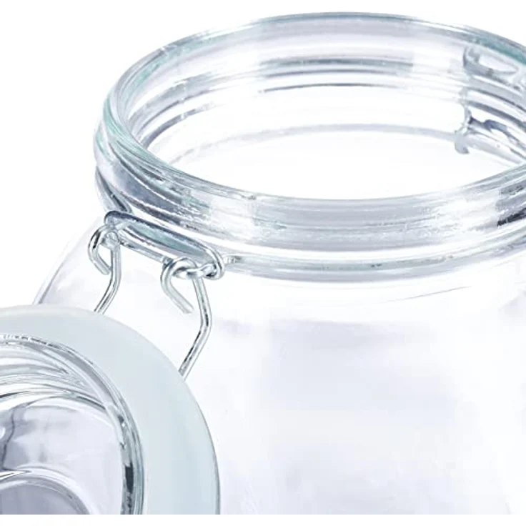 relaxdays Einmachglas 3 Liter, Glas mit Bügelverschluss und Gummidichtung, transparent – Bild 7