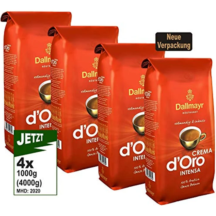 Dallmayr Kaffee Crema d'oro Intensa Kaffeebohnen, 1er Pack (1 x 1000g Beutel) – Bild 2