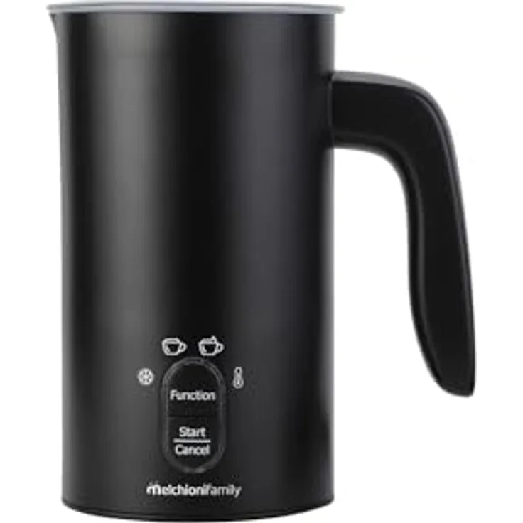 Melchioni Family Milky, elektrischer Milchaufschäumer, 300 ml, 4 in 1, automatische Abschaltung, heißer und kalter Schaum, für Cappuccino und heiße Schokolade, weiß