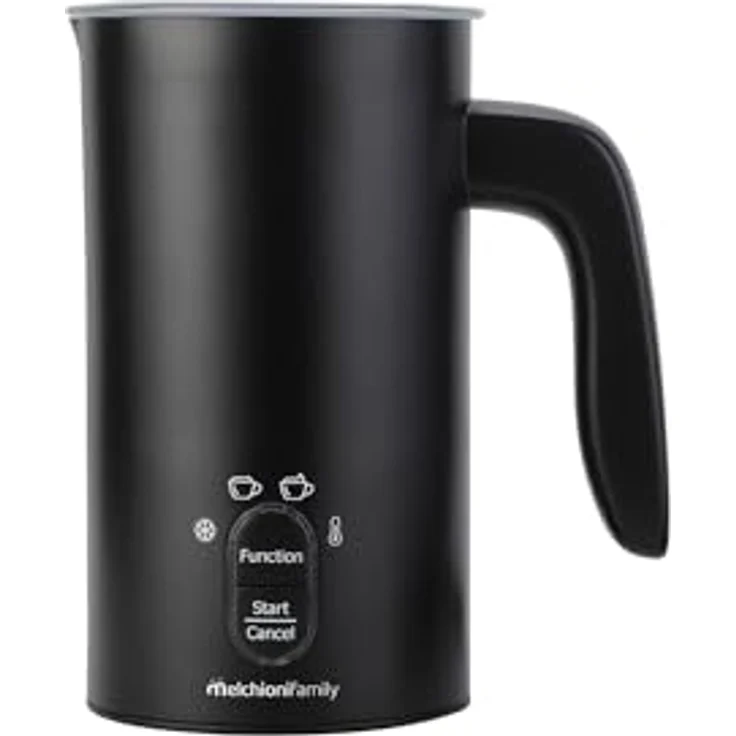 Melchioni Family Milky, elektrischer Milchaufschäumer, 300 ml, 4 in 1, automatische Abschaltung, heißer und kalter Schaum, für Cappuccino und heiße Schokolade, weiß – Bild 1