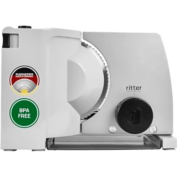 RITTER 918000 COMPACT 7 Allesschneider, Metallbauweise mit stufenlos verstellbarer Schnittstärke bis 23 mm, platzsparend – Bild 1