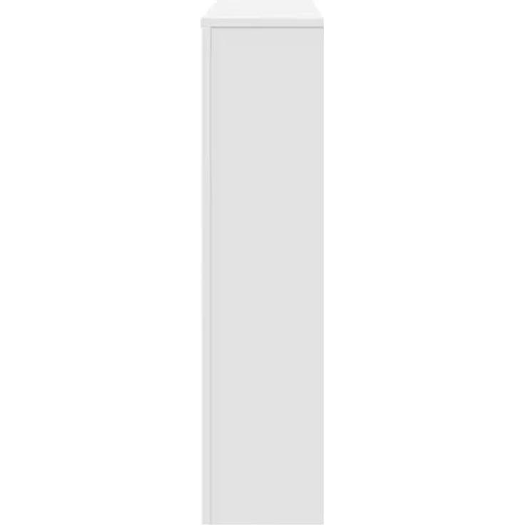 vidaXL Heizkörperverkleidung Weiß, 175x20x82 cm, Holzwerkstoff mit modernem Latten-Design und praktischer Ablage – Bild 6