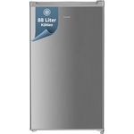 homeX CS1016-S Kühlschrank ohne Gefrierfach, freistehender Tischkühlschrank mit 88L Nutzinhalt, silber