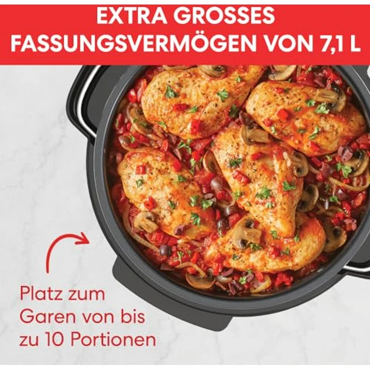 Instant Pot Superior Slow Cooker/Schongarer, 7.1L Multikocher Schwarz – 4 Kochfunktionen, Spülmaschinengeeignet 800W – Bild 5