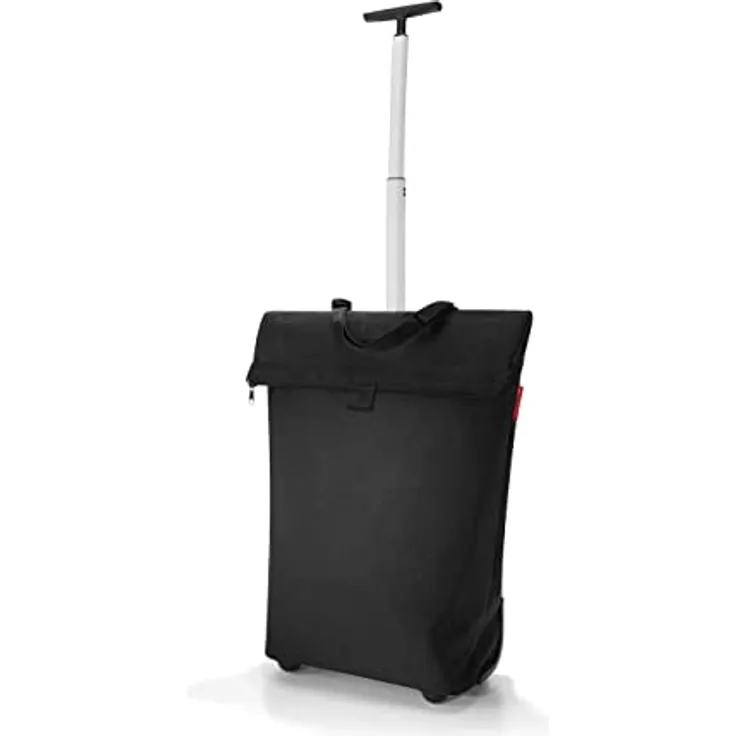 reisenthel trolley M in schwarz, Rahmen: Weiß - Praktischer Shopping-Trolley mit viel Stauraum und Reißverschluss - Aus wasserabweisendem Material