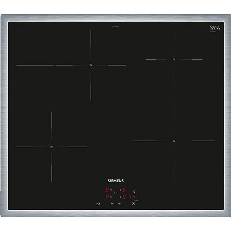 Siemens EI645CFB6E iQ300, Induktionskochfeld, 60 cm, herdgesteuert, Schwarz, Mit Rahmen aufliegend, powerBoost, powerInduktion - schneller, sauberer und sicherer kochen, Timer – Bild 1