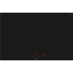 Siemens EH801HVB1E iQ100, Smartes Induktionskochfeld, 80 cm, Schwarz, flächenbündig, TouchSlider, Intelligente Dunstabzugsautomatik – das perfekte Zusammenspiel von Kochfeld und Dunstabzugshaube