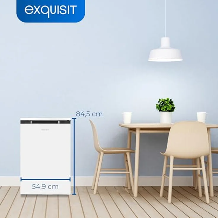 Exquisit Kühlschrank KS516-4-051C weiss | Nutzinhalt: 107 L | 4-Sterne-Gefrieren | Mit Gefrierfach | LED-Beleuchtung – Bild 4
