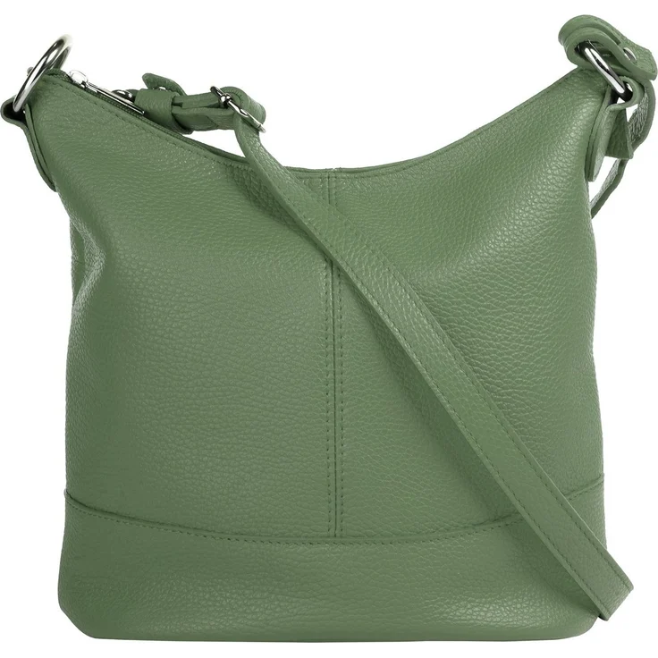 Cluty Umhängetasche, echt Leder, Made in Italy, verstellbarer Schultergurt, braun – Bild 1