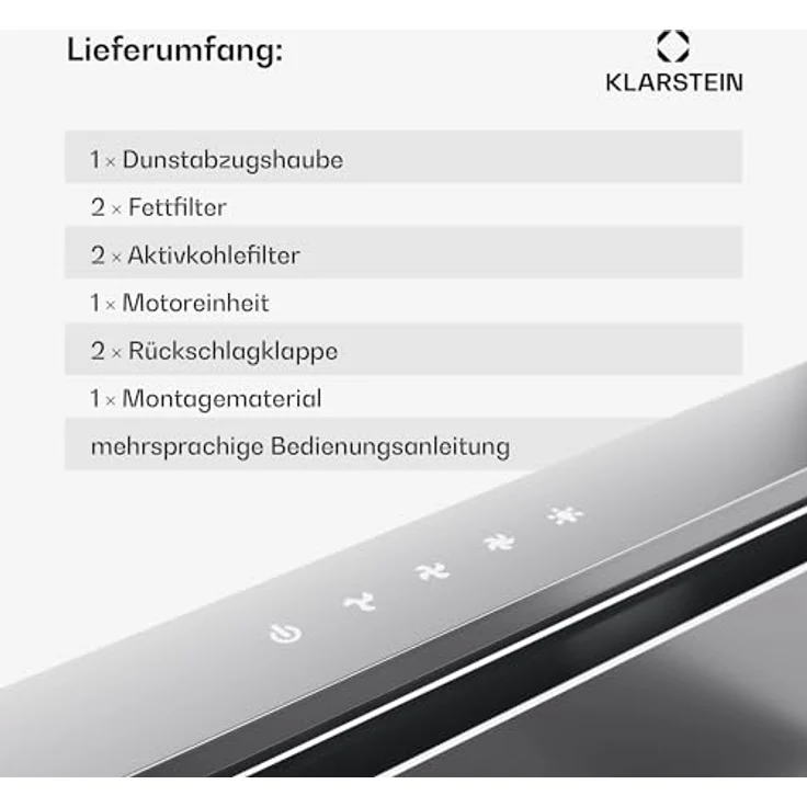 Klarstein Royal Flush Eco 90, Versenkbare Downdraft-Dunstabzugshaube mit 576m³/h Luftstrom, LED-Beleuchtung & Touch-Bedienfeld, Edelstahl – Bild 7