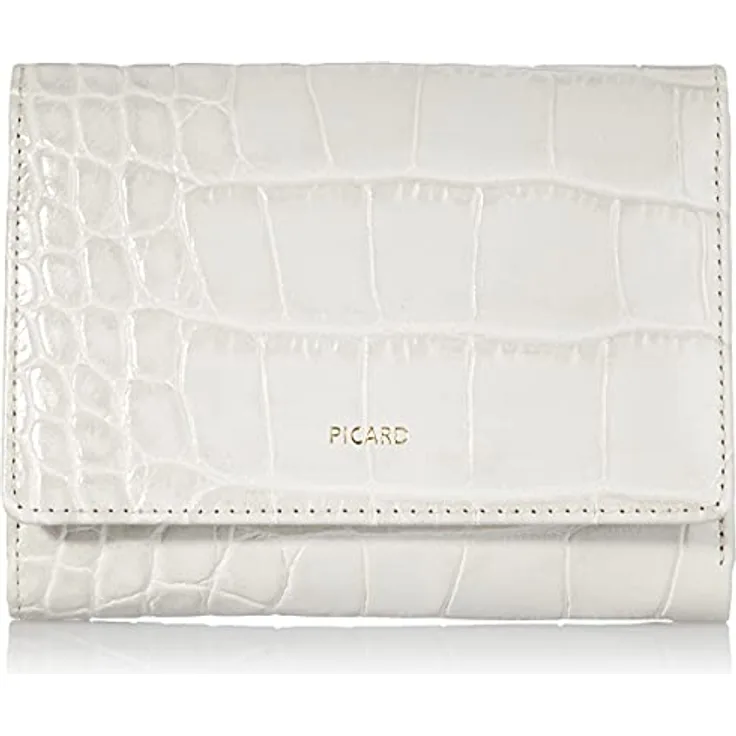 Picard, Damen Portemonnaie, aus mit Krokoprägung aus Leder, in der Farbe Kiesel/Grau, aus der Serie Weimar 1, 731680V048