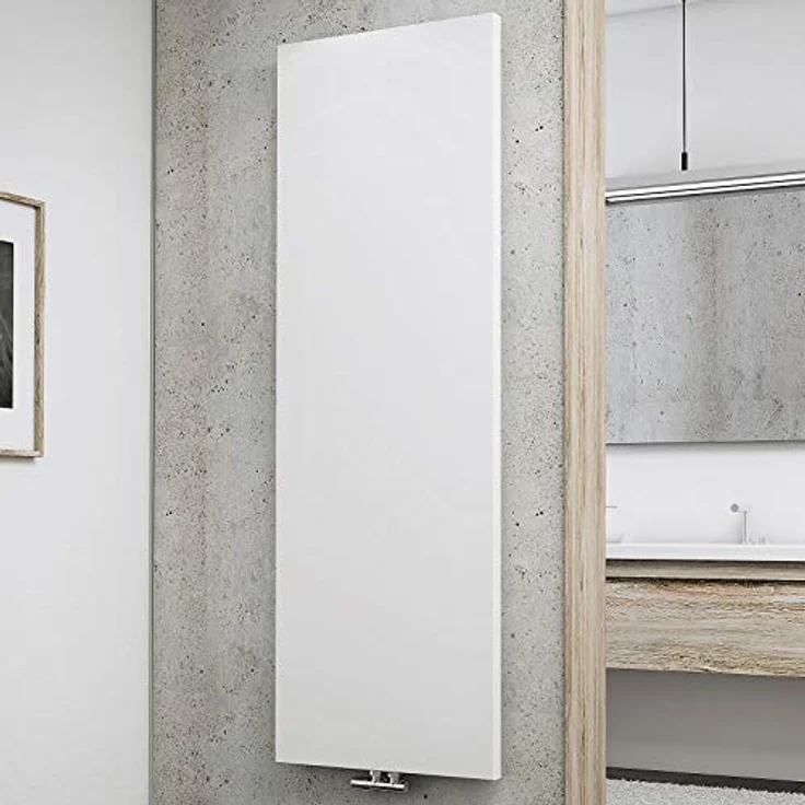 Schulte Design-Heizkörper New York, 180 x 60 cm, 1070 Watt Leistung, Mittelanschluss, alpin-weiß, Wohnraum-Heizkörper für Zweirohr-Systeme – Bild 1