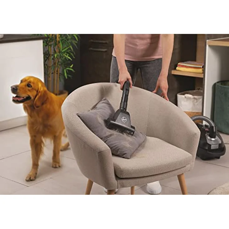 Hoover H-ENERGY HE320PET Bodenstaubsauger mit 3,5 L Beutel - leiser Staubsauger mit automatischem Beutelentsorgungssystem - PET Edition mit Tierdüse, blau – Bild 3