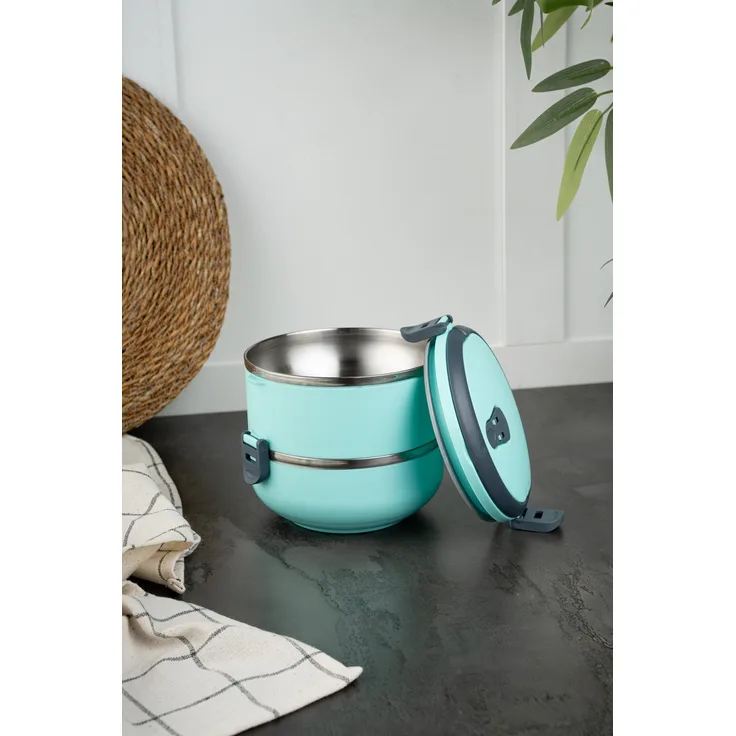 Hermia Concept Çeen-DYN1111, Premium Edelstahl-Vorratsdose, isoliert, 0,75 l, Türkis